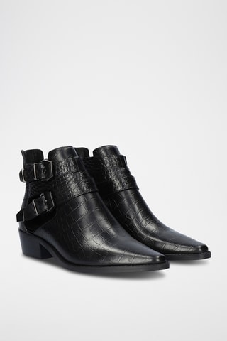 Bottines en cuir - Noir