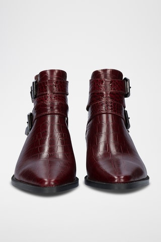 Bottines en cuir - Bordeaux