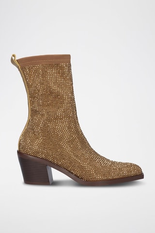 Bottines en cuir - Doré