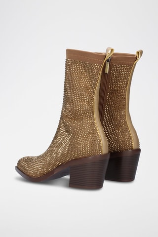Bottines en cuir - Doré