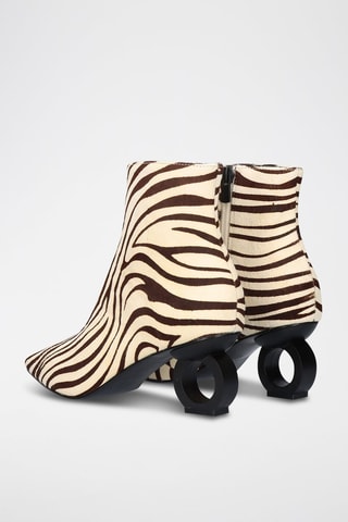 Bottines en cuir - Blanc et marron