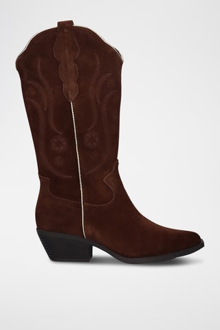 Bottes en nubuck - Marron