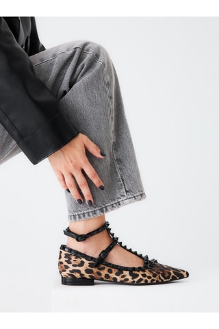 Ballerines à talons - Noir et orange