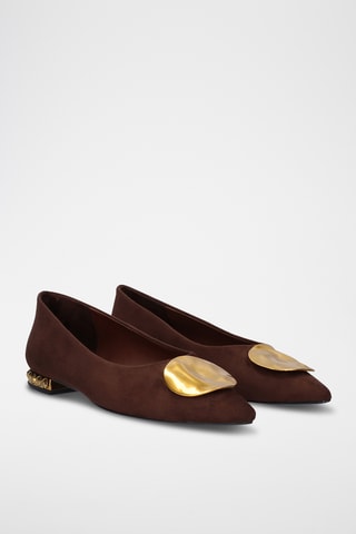 Ballerines à talons - Marron