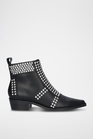 Bottines en cuir - Noir