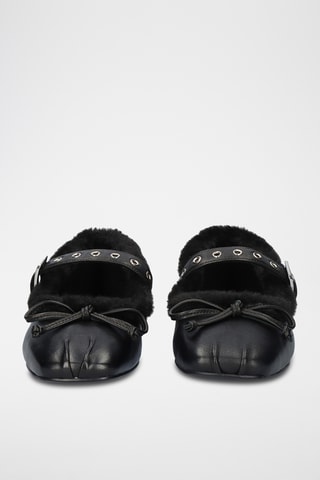 Ballerines en cuir - Noir