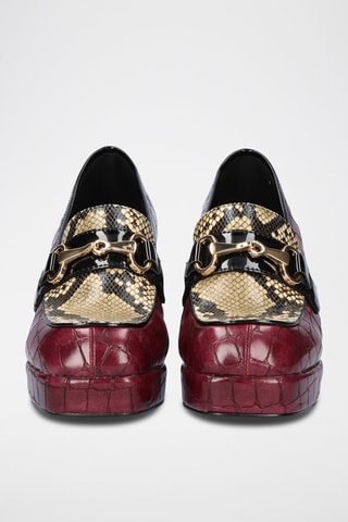 Mocassins à talons - Rouge