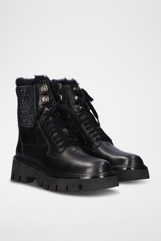 Bottines en cuir - Noir
