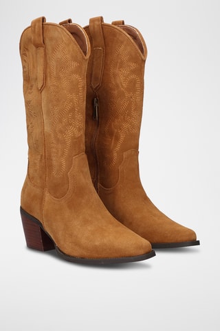 Bottes en cuir - Camel