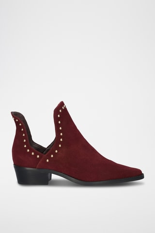 Bottines en cuir - Bordeaux