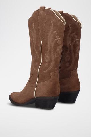 Bottes en nubuck - Marron