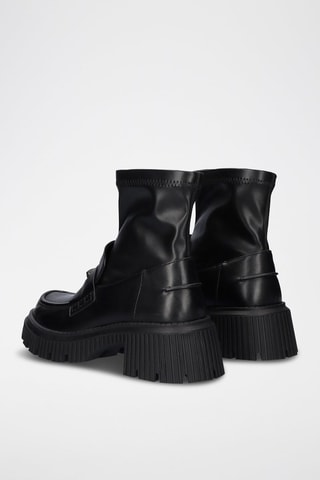 Mocassins montants à talons - Noir