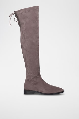Cuissardes en cuir - Gris