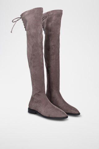 Cuissardes en cuir - Gris