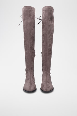 Cuissardes en cuir - Gris