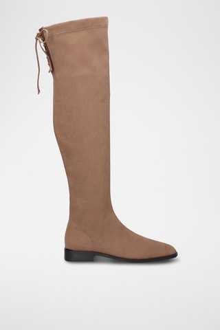 Cuissardes en cuir - Taupe