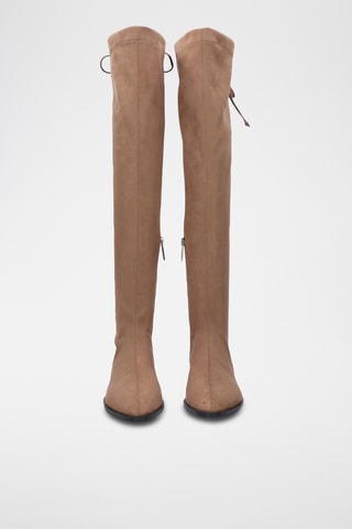 Cuissardes en cuir - Taupe