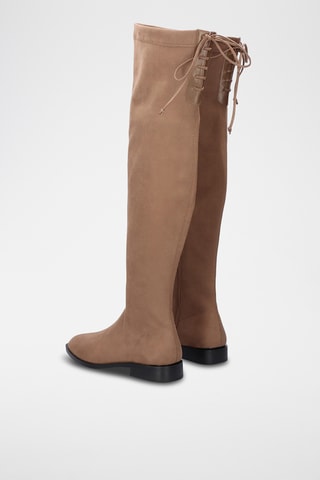 Cuissardes en cuir - Taupe