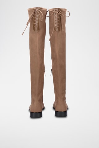 Cuissardes en cuir - Taupe