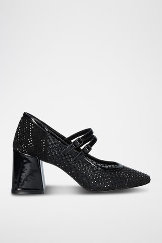Babies à talons vernis - Noir