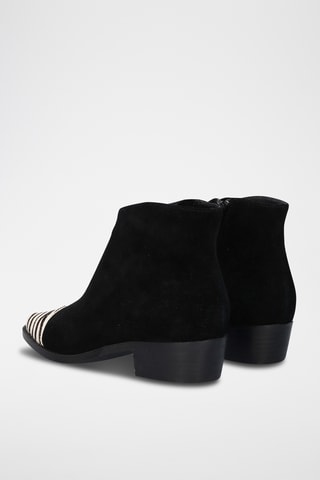 Bottines en nubuck - Blanc et noir