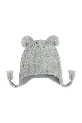 Bonnet aviateur à oreilles - Gris chiné