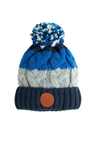 Bonnet à pompon - Bleu