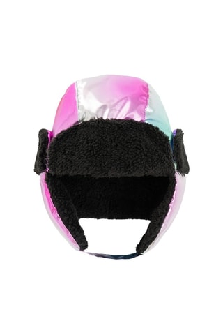 Bonnet aviateur tie and dye - Mauve et rose
