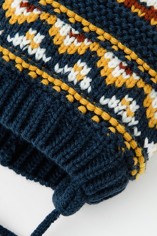 Bonnet à pompon - Bleu marine