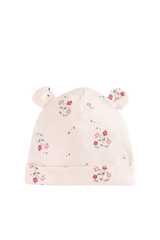 2 bonnets - Blanc et rose