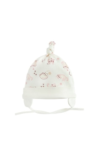 2 bonnets - Rose et blanc