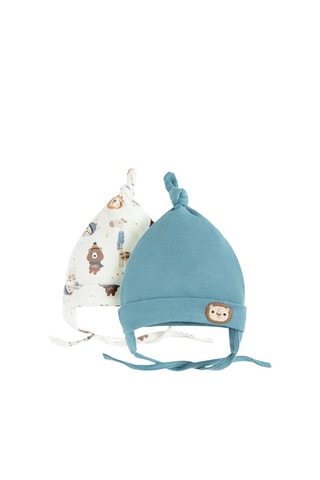 2 bonnets - Bleu