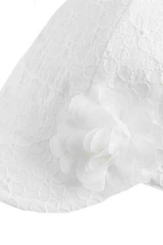 Casquette en broderie anglaise - Blanc