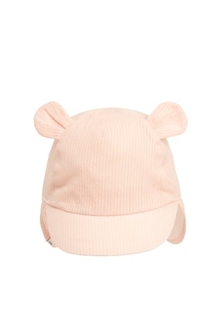 Casquette safari à oreilles - Rose poudré