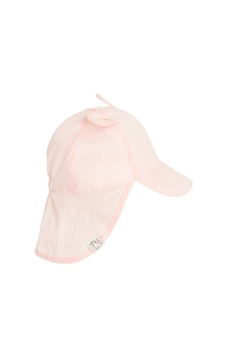 Casquette safari à oreilles - Rose poudré