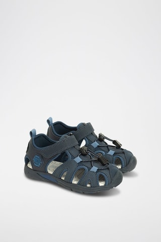 Sandales en cuir - Bleu marine
