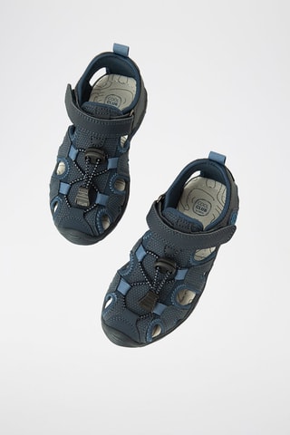 Sandales en cuir - Bleu marine