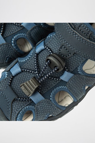 Sandales en cuir - Bleu marine