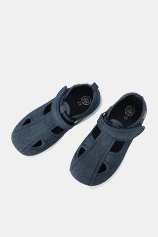 Sandales en jean - Bleu foncé