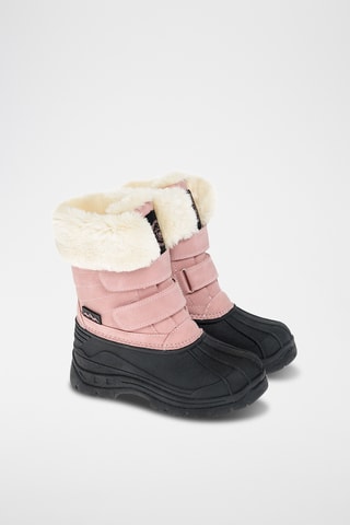 Bottines fourrées - Vieux rose et noir