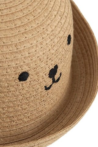 Chapeau de paille à oreilles - Beige