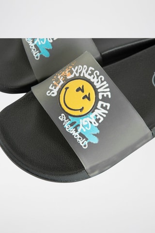 Mules Smiley - Noir et jaune