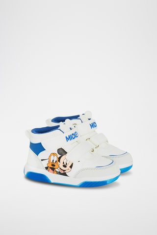 Baskets montantes Mickey et Pluto Disney - Blanc