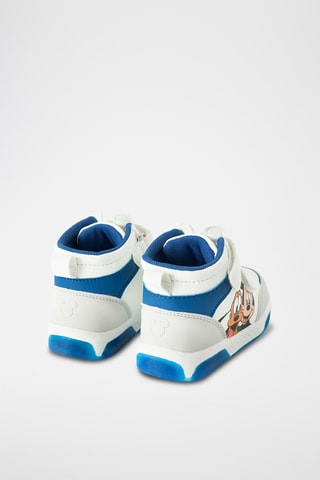 Baskets montantes Mickey et Pluto Disney - Blanc