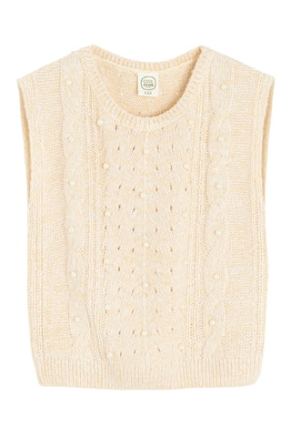 Pull sans manches - Beige