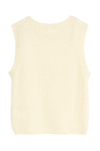 Pull sans manches - Ecru