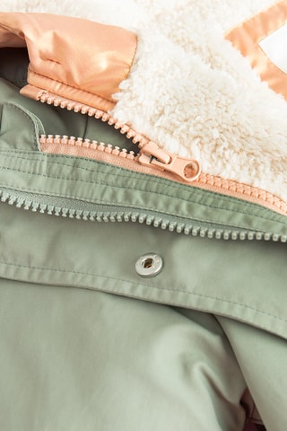 Parka 2-en-1 à capuche - Kaki et doré