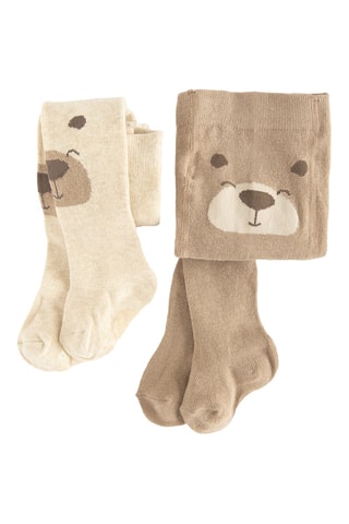 2 paires de collants - Beige