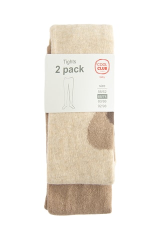 2 paires de collants - Beige
