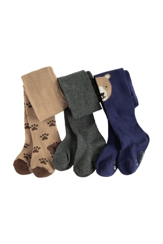 3 paires de collants - Bleu